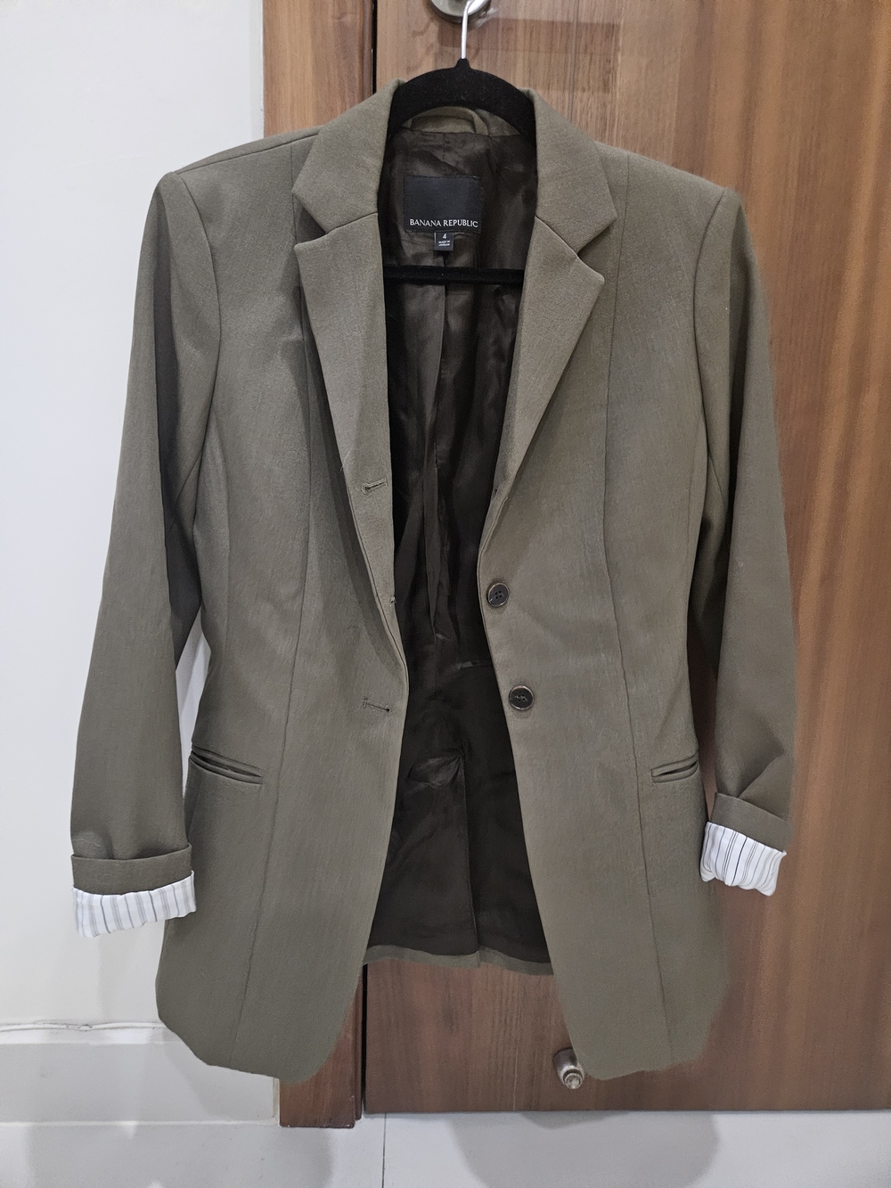 Banana Republic Olive Green/beige Blazer Sport Coat